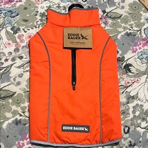 Eddie Bauer Bright Orange Dog Vest Medium NEW